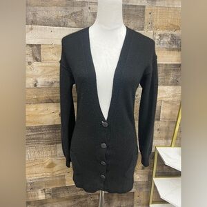 Free People Black Oversized Cashmere Cardigan XS